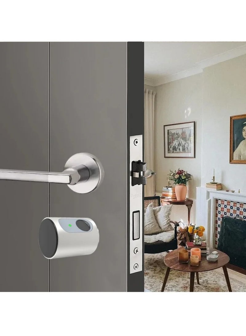 A smart door lock from Tuya that supports up to 100 fingerprints, a smart lock that supports opening via a mobile application, including 2 smart cards.