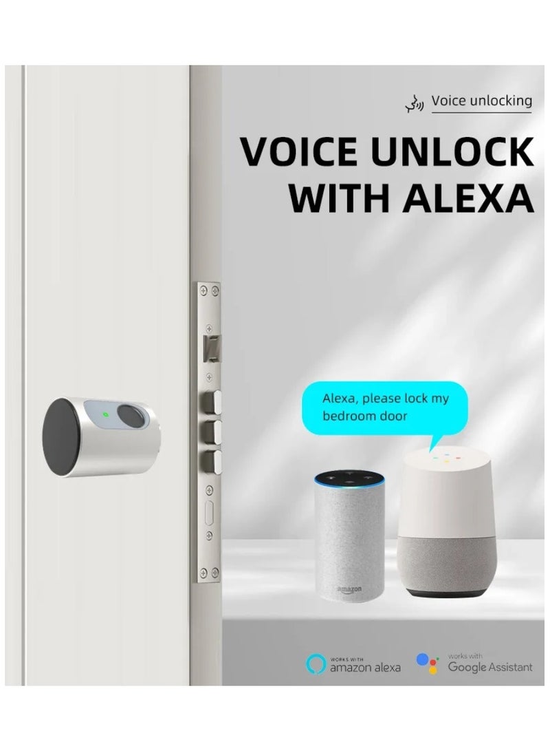 A smart door lock from Tuya that supports up to 100 fingerprints, a smart lock that supports opening via a mobile application, including 2 smart cards.