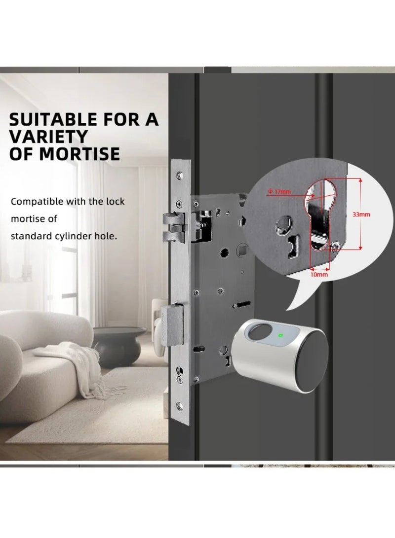 A smart door lock from Tuya that supports up to 100 fingerprints, a smart lock that supports opening via a mobile application, including 2 smart cards.