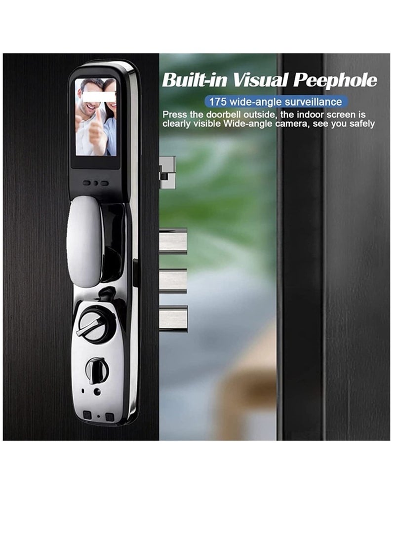 3D Face Real-time Intercom Smart Door Lock Security Face Camera Intelligent Fingerprint Password Biometric Electronic Key Unlock