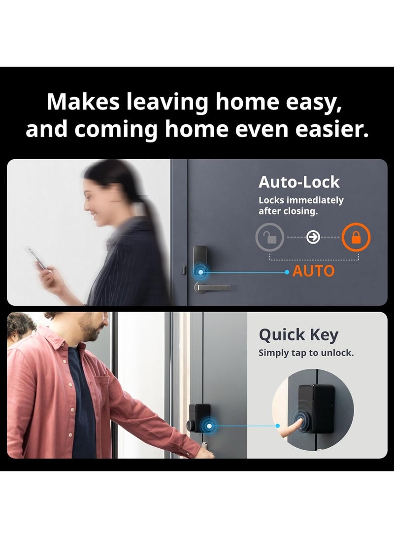 Smart Lock Pro, Keyless Entry Door Lock, Smart Door Lock Front Door, Electronic Smart Deadbolt, Fits Your Existing Deadbolt in Minutes