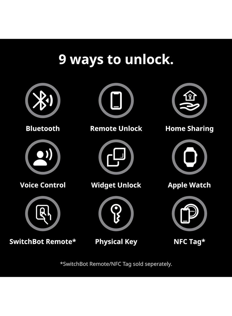 Smart Lock Pro, Keyless Entry Door Lock, Smart Door Lock Front Door, Electronic Smart Deadbolt, Fits Your Existing Deadbolt in Minutes