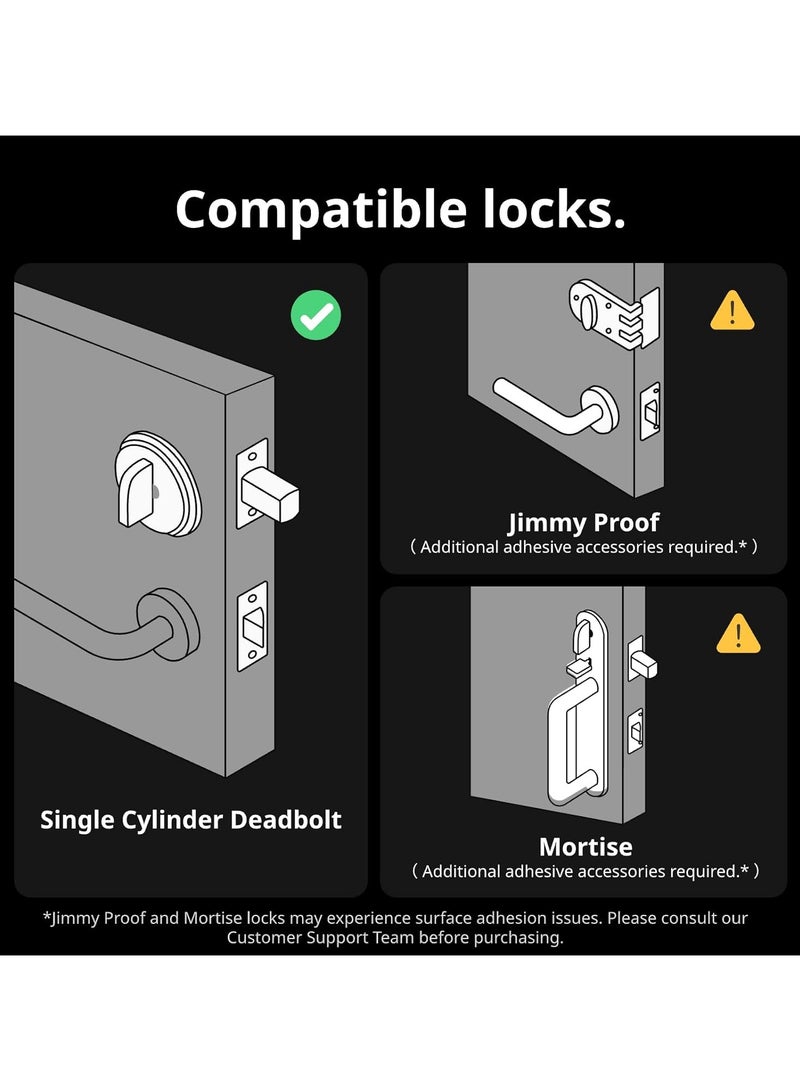 Smart Lock Pro, Keyless Entry Door Lock, Smart Door Lock Front Door, Electronic Smart Deadbolt, Fits Your Existing Deadbolt in Minutes