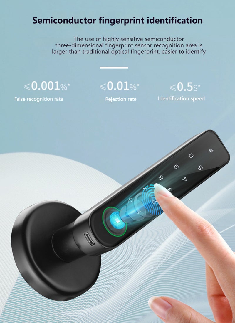 Smart Home Fingerprint/Password/Key Smart Lock, Suitable For Indoor Bedrooms and Offices