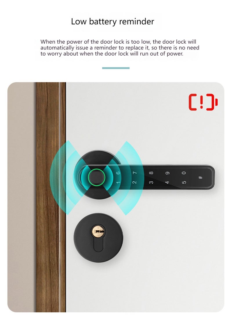 Smart Home Fingerprint/Password/Key Smart Lock, Suitable For Indoor Bedrooms and Offices