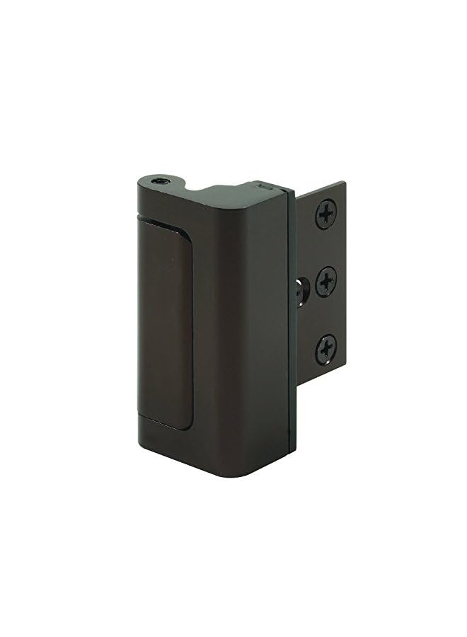 Security Bronze U 11126 Door Reinforcement Lock – Add Extra, High To Your Home And Prevent Unauthorized Entry 3” Stop, Aluminum Construction Anodized Finish