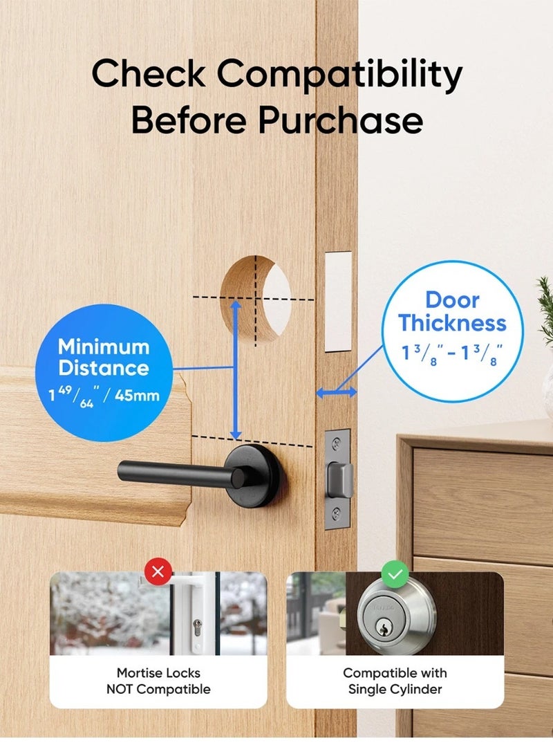 Video Smart Lock E330 3-in-1 Camera Doorbell Fingerprint Keyless Entry Door Lock, WiFi Door Lock