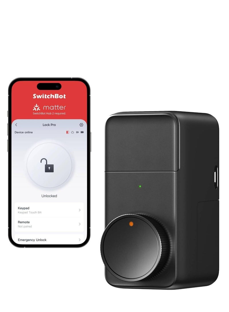 SwitchBot W3500000 Smart Lock Pro, WiFi, Keyless Smart Door Lock Front Door