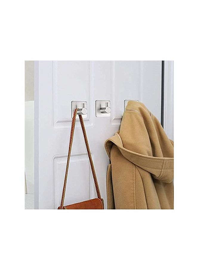 Adhesive Hooks Heavy Duty Wall Waterproof Stainless Steel