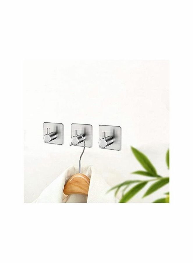 Adhesive Hooks Heavy Duty Wall Waterproof Stainless Steel