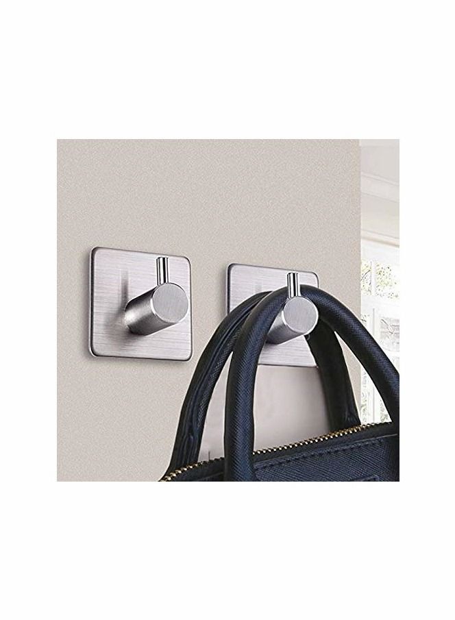 Adhesive Hooks Heavy Duty Wall Waterproof Stainless Steel