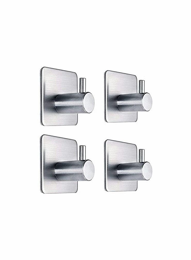 Adhesive Hooks Heavy Duty Wall Waterproof Stainless Steel