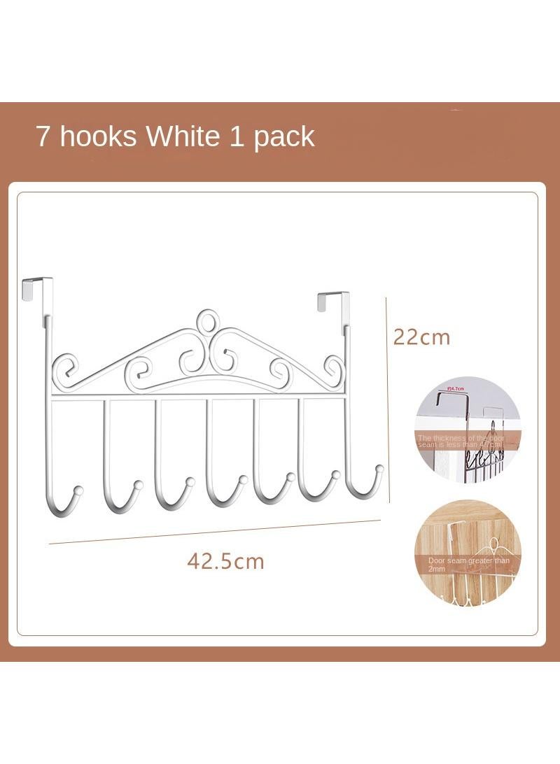 Bag Towel Coat Clothes Hat Over Door Hanger 7-Hook Bathroom Hanging Rack Holder