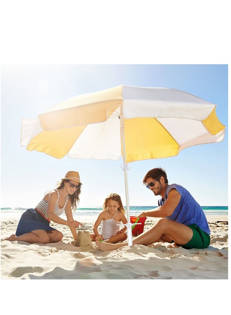 Beach Umbrella Screw Sand Anchor Stand Holder, One Size Fits All, Holder Safe for Strong Wind with 4 prongs Hanging Hook