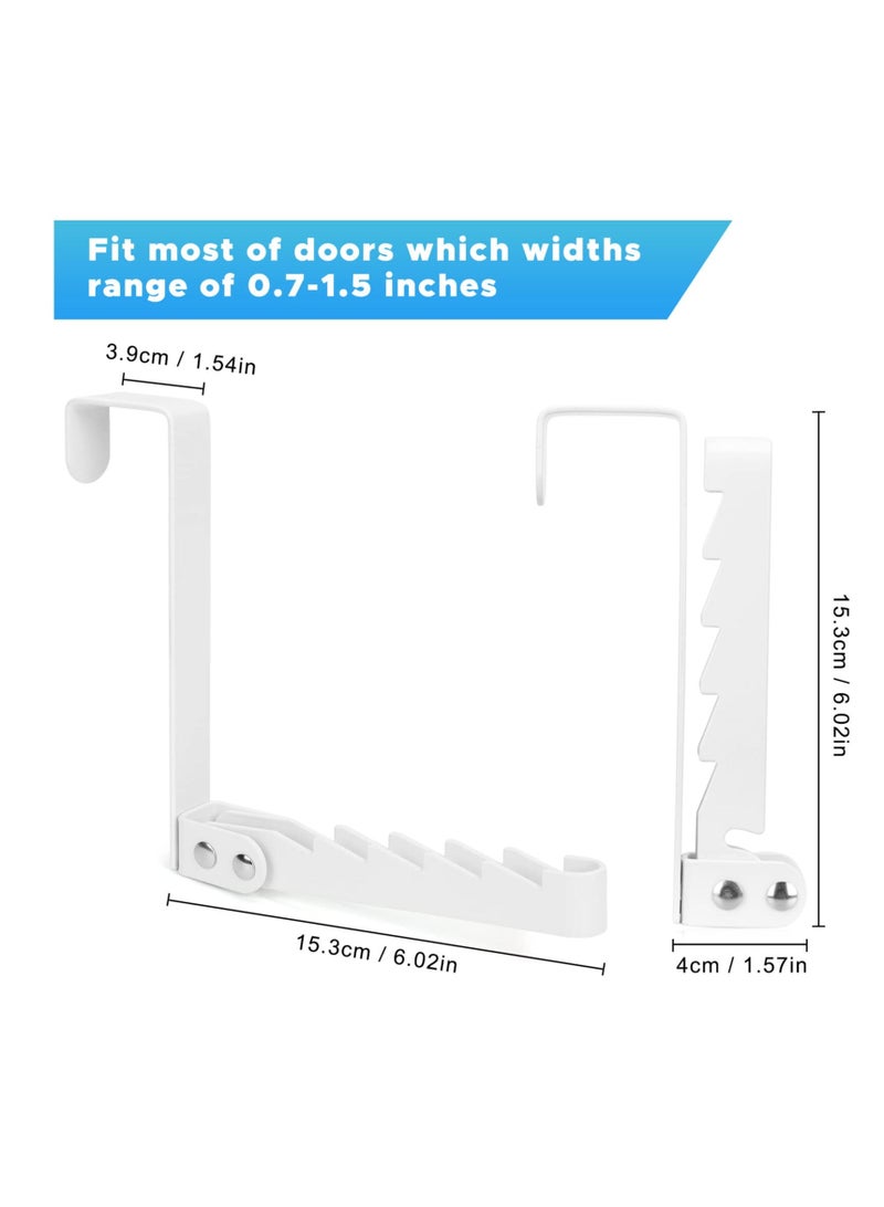 Over The Door Hooks Hanger, 1 Pack Collapsible Folding Organizer Rack, Space Saving Hanging Storage Prefect for Clothes, Coats, Towels Bedroom Bathroom, White