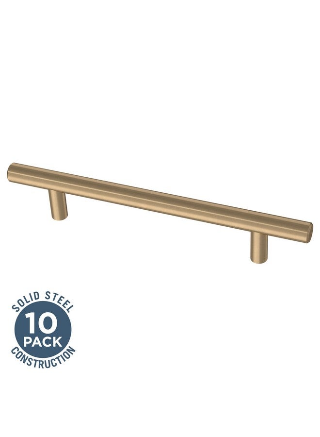 Bar Cabinet Pull, Champagne Bronze, 51/16 In (128Mm) Drawer Handle, 10 Pack, P01026Zczb