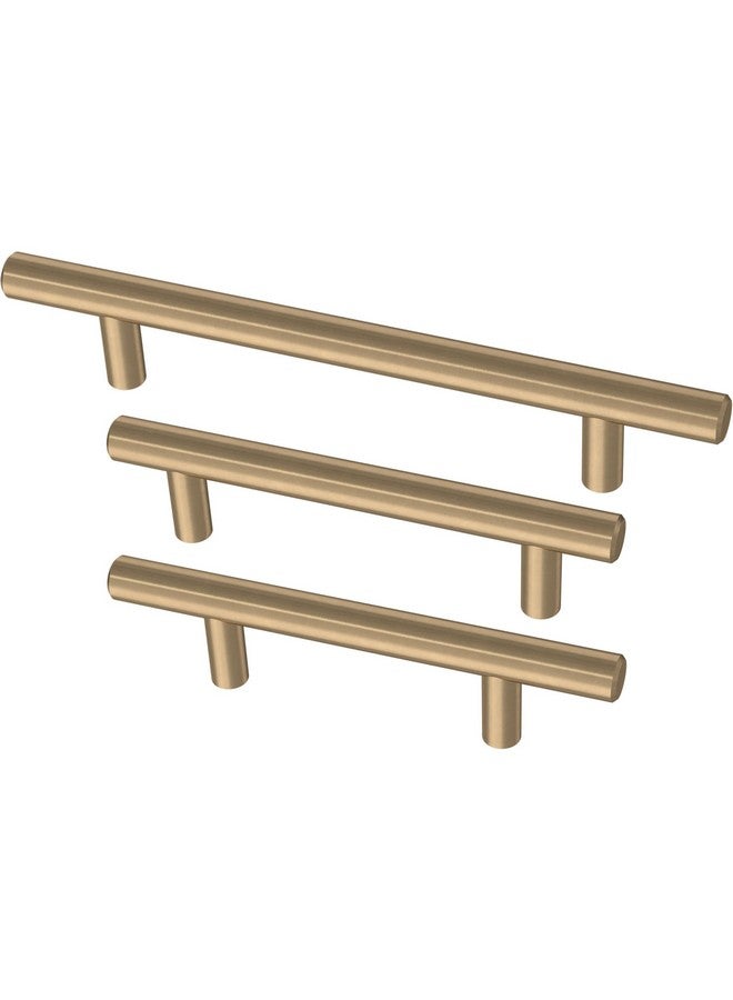 Bar Cabinet Pull, Champagne Bronze, 51/16 In (128Mm) Drawer Handle, 10 Pack, P01026Zczb