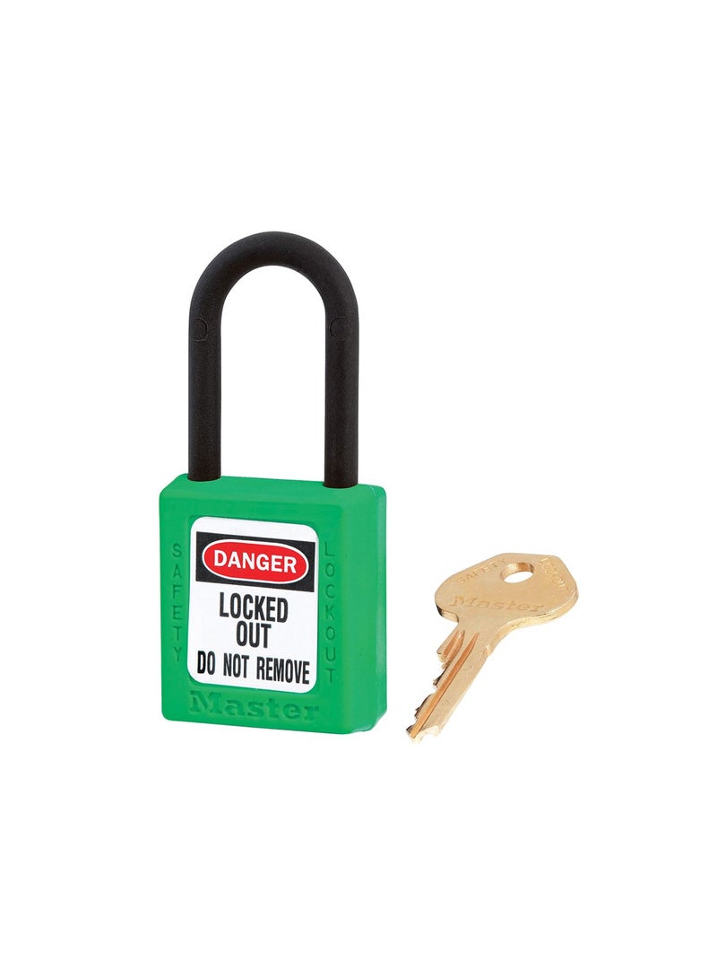 Plastic Non Conductive Thermoplastic Padlock Green