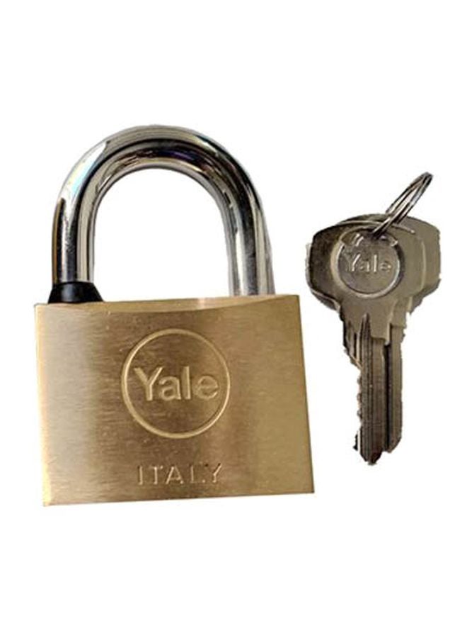 Padlock Brass With 2 Keys Gold/Silver 70mm