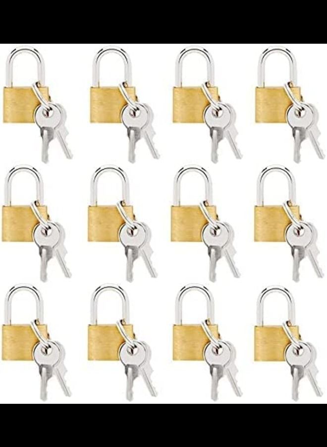 Mini Luggage Padlocks (12 Pieces)