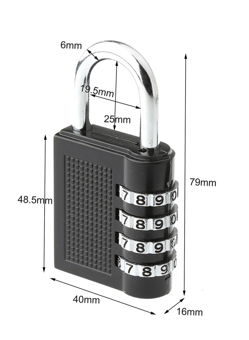 4 Digit Combination Lock Resettable Dial Combination Locker Lock for Gym and School Weatherproof Outdoor Hasp Combination Lock for Door Gates