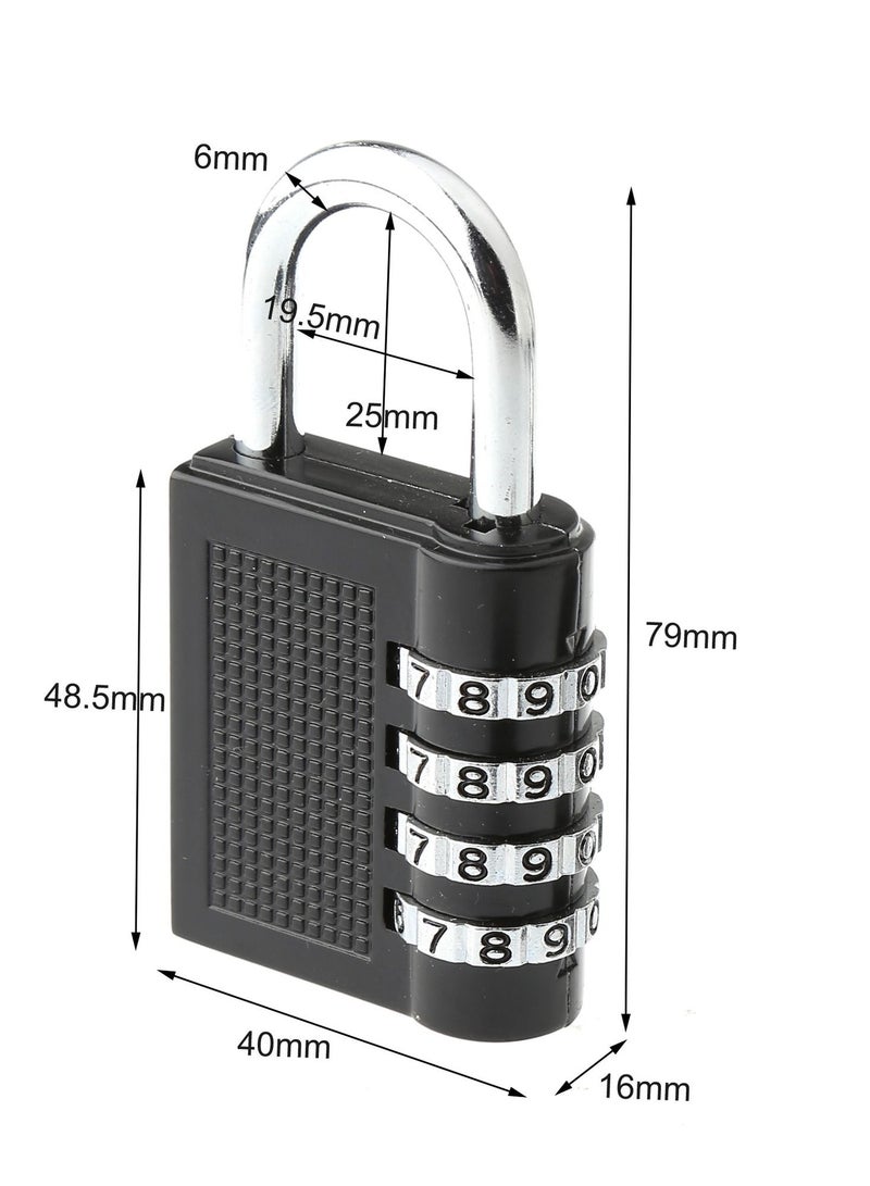 4 Digit Combination Lock Resettable Dial Combination Locker Lock for Gym and School Weatherproof Outdoor Hasp Combination Lock for Door Gates