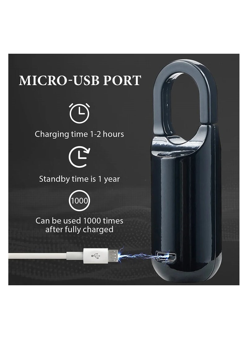 Fingerprint Padlock Smart Keyless Lock for Locker Rechargeable Gym Lock School Locker Lock Biometric Lock Backpack Lock Locker