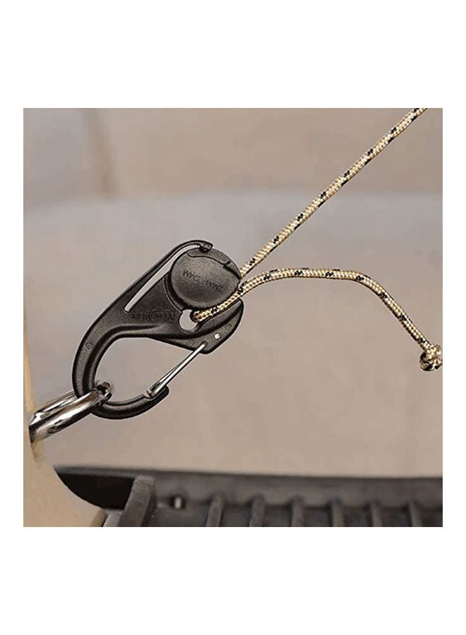 2Pcs Guide Rope Tightener Tie Tent Line Cable Shelter Camping Tensioner Buckle Black 20*10*20cm
