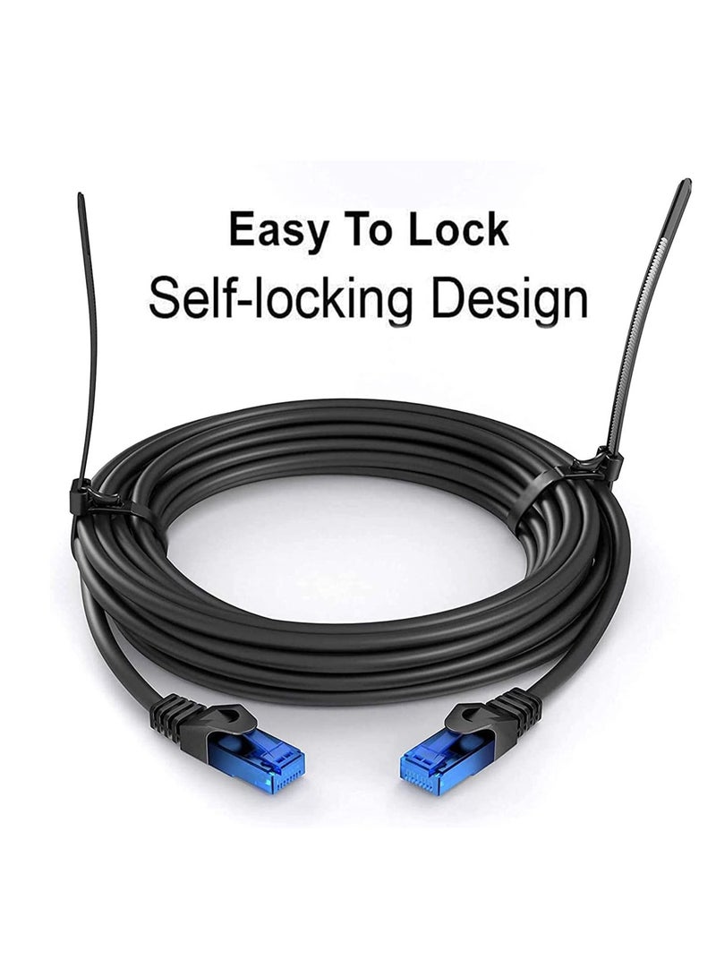 Reusable Zip Ties Heavy Duty Zip Tie Thick Black Cable Ties Reusable 100 Pack 50lb Tensile Strength Nylon Cable Wire Ties for Multi-Purpose Use Indoor And Outdoor Plastic Tie Wire 12 Inch