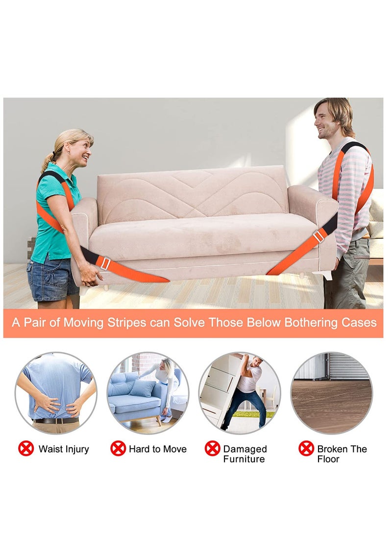 Moving Straps, 2-Person Lifting and Moving Straps, 2-Person Lifting and Moving System Adjustable Shoulder Lifting for Move,Lift,Carry, Furniture, Appliances, Mattresses or Any Item up to 800 lbs