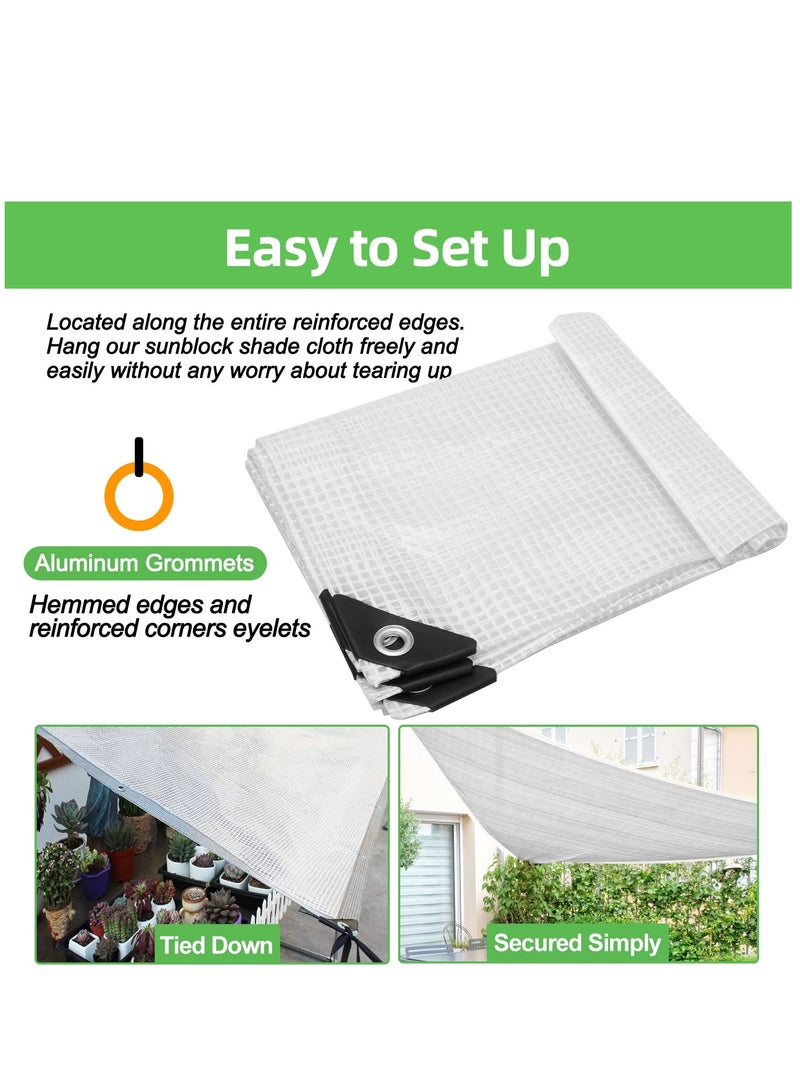 Glass Clear Tarpaulin Heavy Duty Tarp with Reinforced Eyelets Thick PVC Waterproof Transparent Tarpaulin Premium Quality Cover for Outdoor Camping Sheet