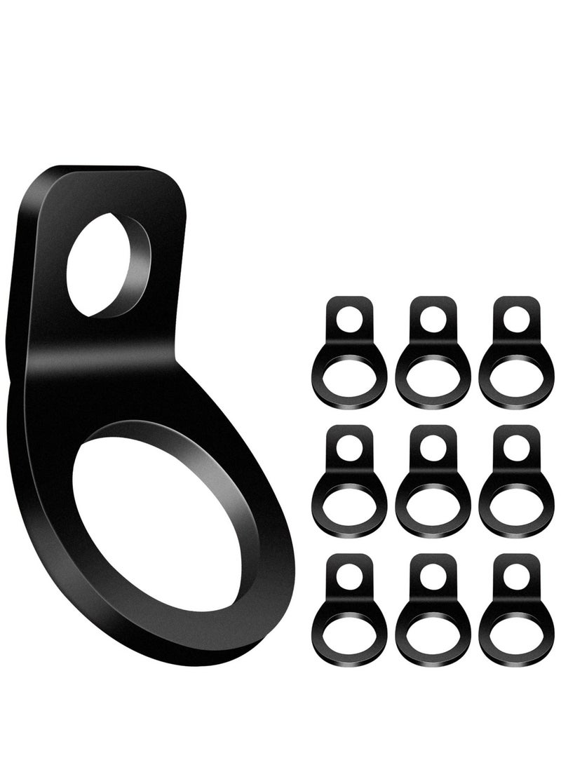 Truck Tie-Down Anchors  Stainless Steel Lashing Rings with Black Powder Trailers Hook Cargo Bolt for Dirt Bike Motorcycle Trailer Pickup Truck Camper(10 Pack）