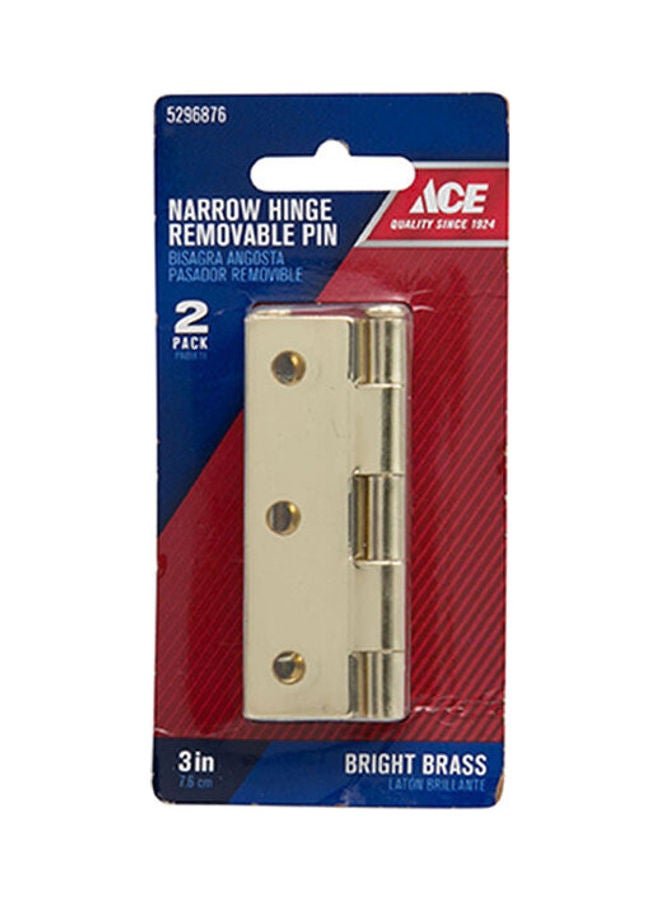 Narrow Hinge With Removable Pin 7.6 cm Multicolour