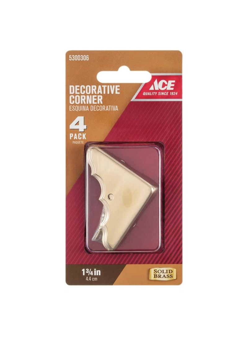 Ace Brass Decorative Corners 4.4cm 4Pcs