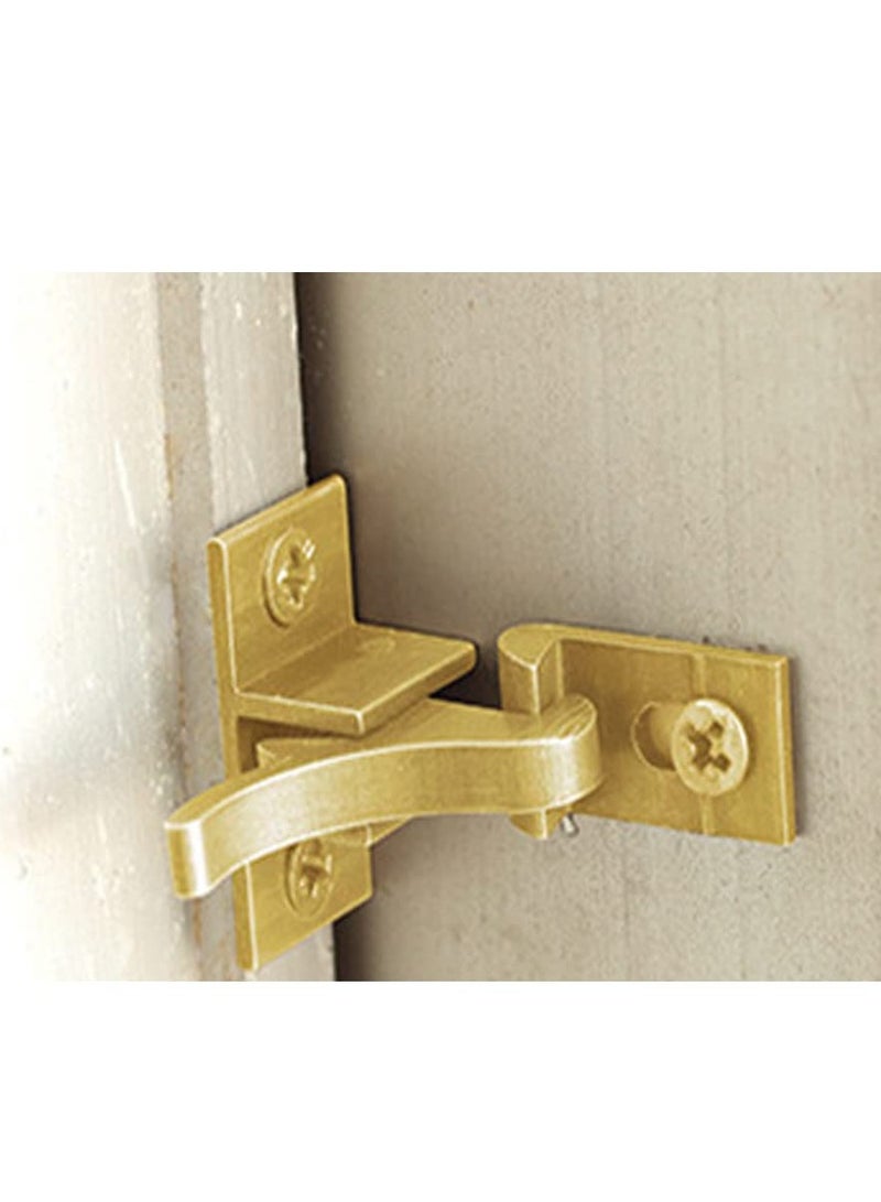 Heavy Duty Brass Elbow Latch Catch for Cabinets Windows and Doors 4 Pack with Mounting Screws Ideal for Home and Office Use