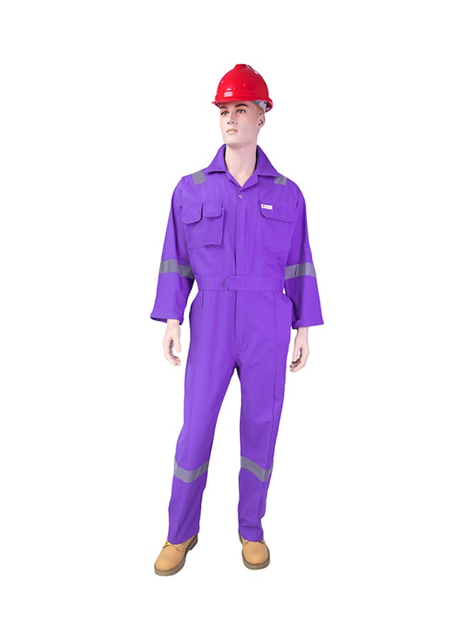 Comfort Safety Coverall With 6 Reflective Tapes Petrol Blue XL