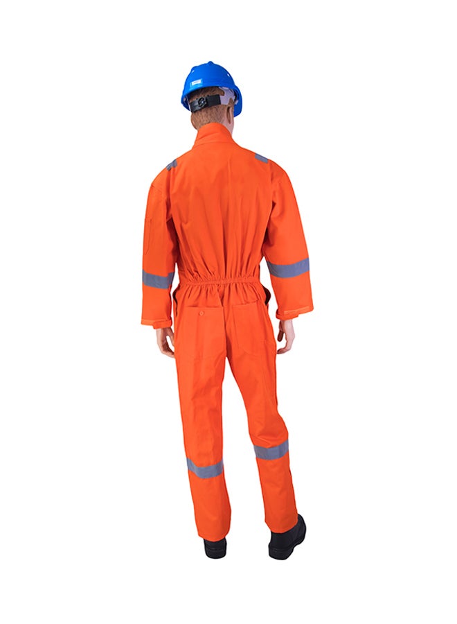 Comfort Safety Coverall With 6 Reflective Tapes Orange 3XL