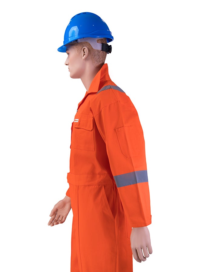 Comfort Safety Coverall With 6 Reflective Tapes Orange 3XL