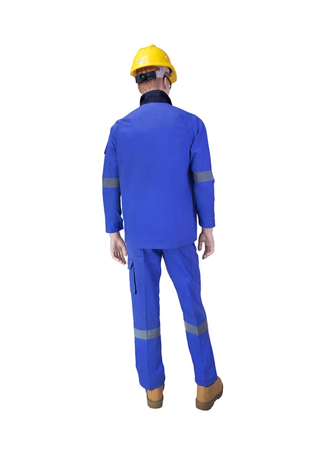 Comfort Safety Pants And Shirt Set Petrol Blue 2XL