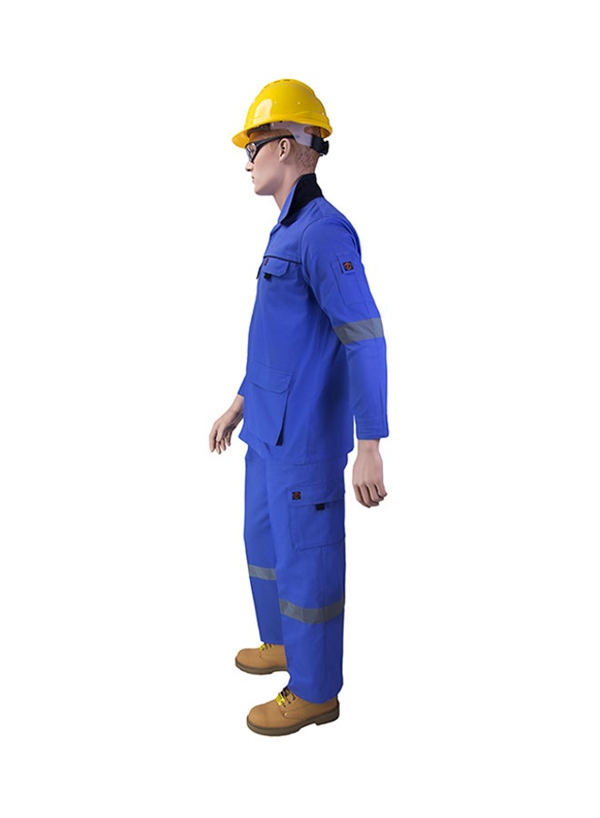 Comfort Safety Pants And Shirt Set Petrol Blue 2XL