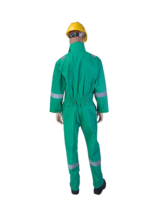 Comfort Safety Coverall With 6 Reflective Tapes Green 2XL