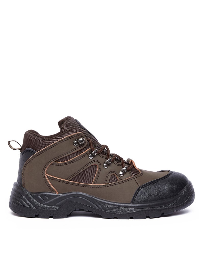 Gladiator Steel toe Safety Shoe 1068 Brown lace up high cut boot