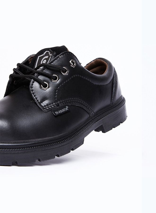 Safety Shoes 4002 Black lace up low cut Boot