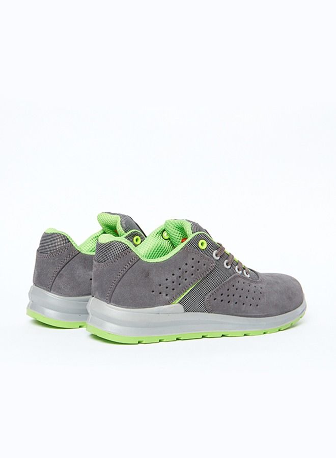 Gladiator Steel toe Safety Shoes 6035 Green lace up low cut Boot