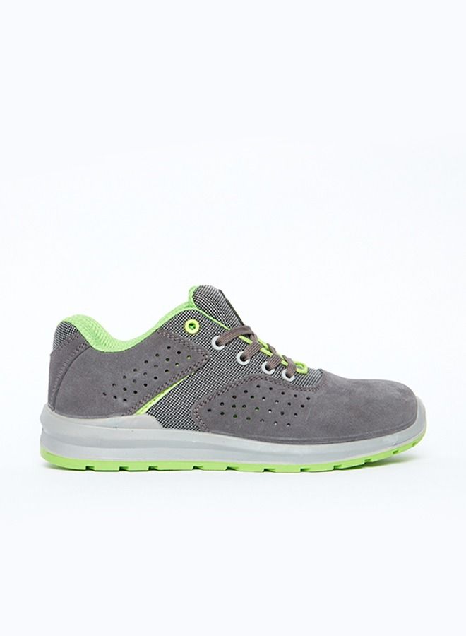 Gladiator Steel toe Safety Shoes 6035 Green lace up low cut Boot
