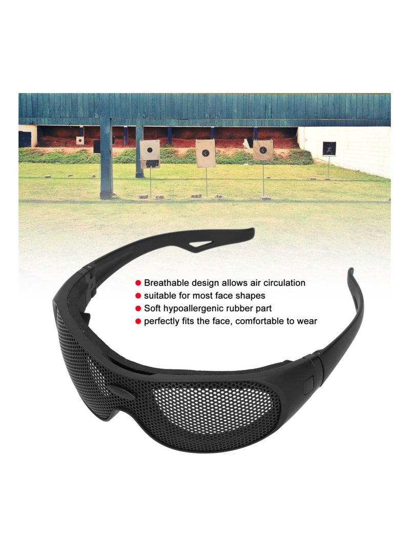 Safety Goggles, Impact Resistant Windproof Iron Mesh Pattern UV400 for Military Fans CS Outdoor Game