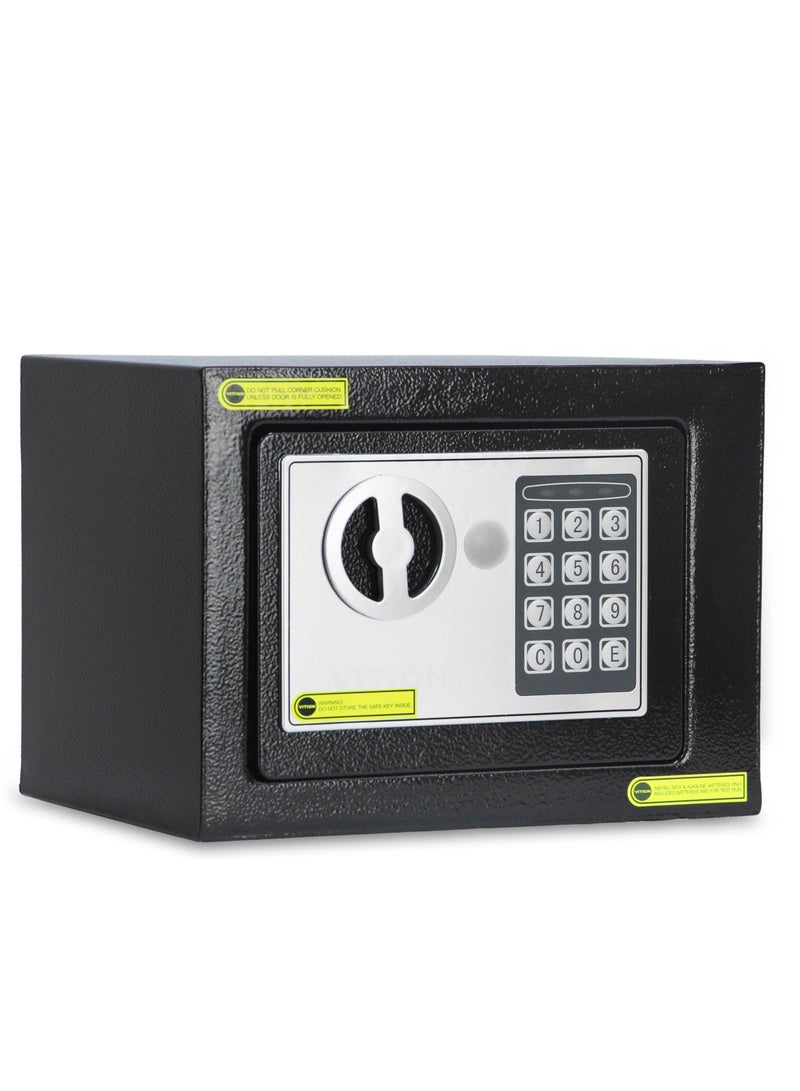 Safe Box Small Digital Security Lock with Key For Passports Cash Money Jewelry Watches Suitable Home Office Travel