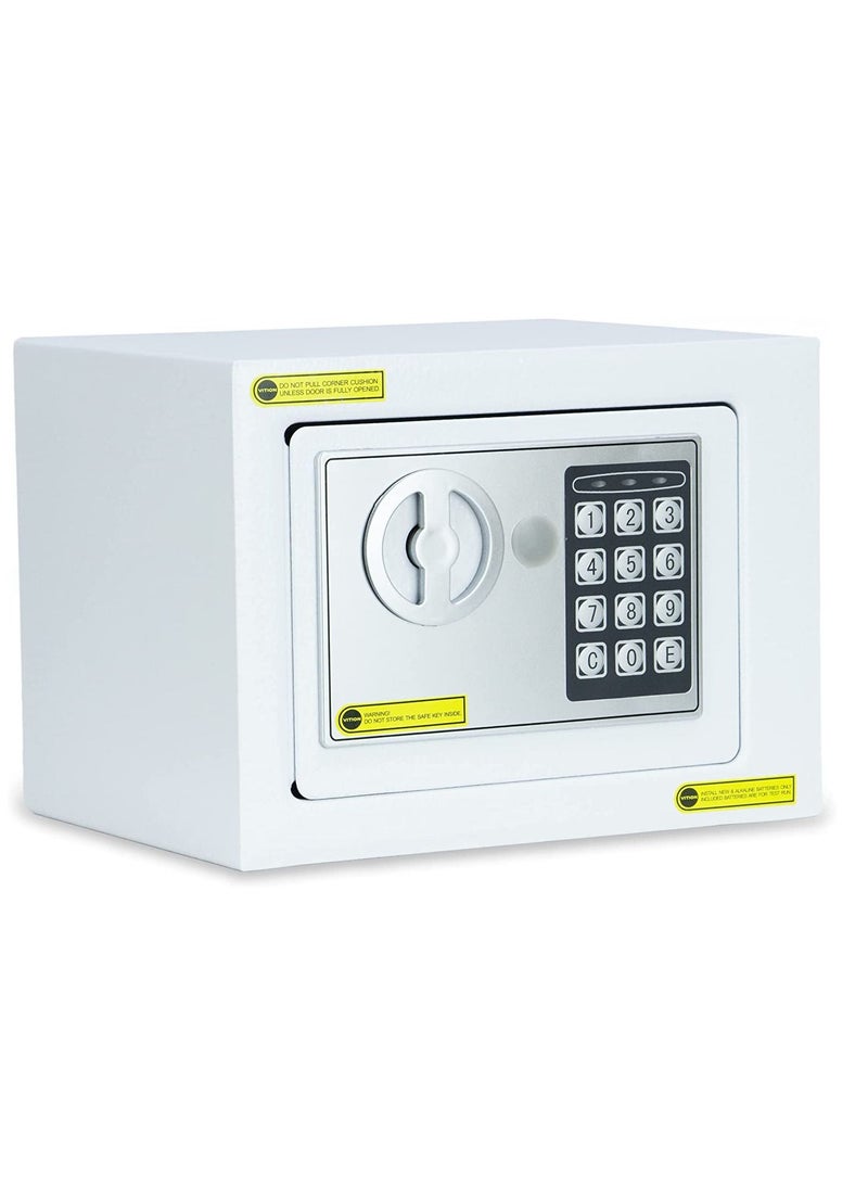 Safe Box Small Digital Security Lock with Key For Passports Cash Money Jewelry Watches Suitable Home Office Travel