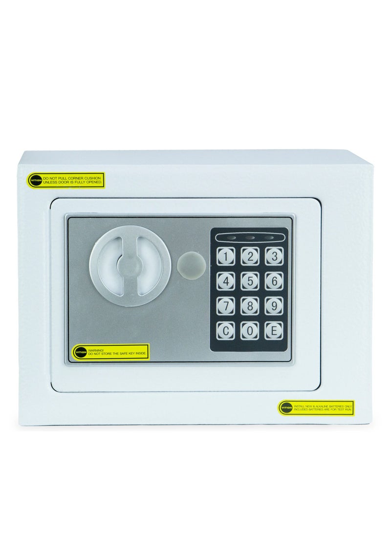 Safe Box Small Digital Security Lock with Key For Passports Cash Money Jewelry Watches Suitable Home Office Travel