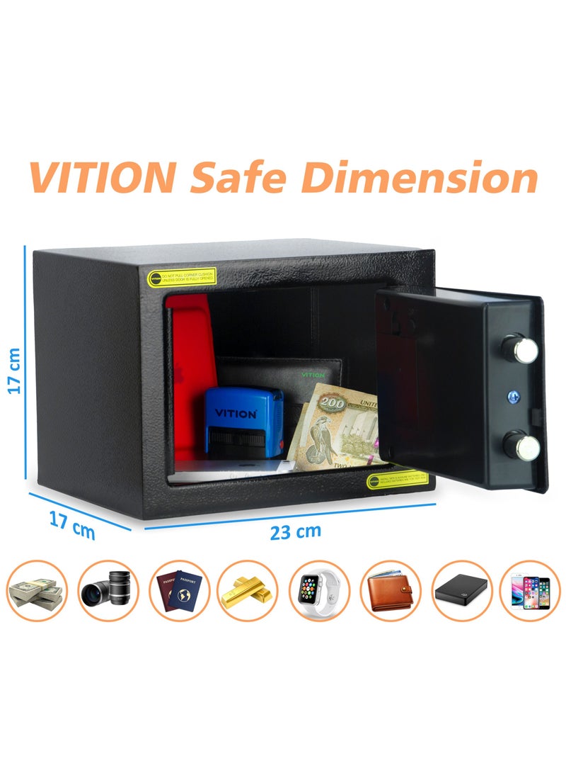 Safe Box Small, Cash Deposit Drop Slot Security Locker with Keys and Digital Keypad LED Indicator for Passports Cash Money Jewelry Watches Suitable for Home & Office